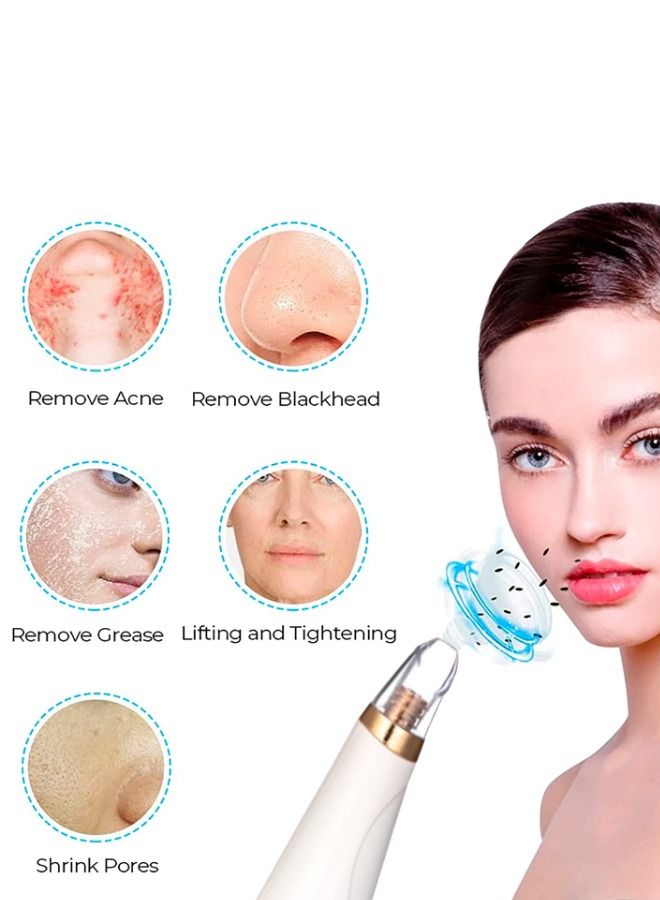 Generic Blackhead Remover Pore Vacuum, Upgraded Facial Pore Cleaner, Electric Acne Comedone Whitehead Extractor Tool, 5 Probes, Blackhead Vacuum Kit for Women and Men  - Image 5