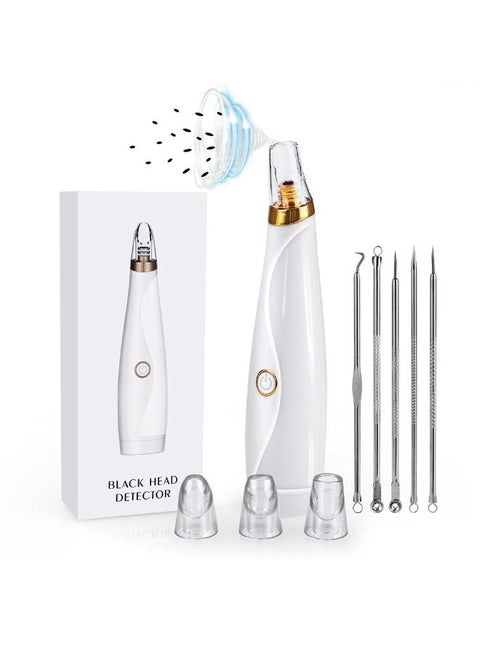 Blackhead Remover Pore Vacuum, Upgraded Facial Pore Cleaner, Electric Acne Comedone Whitehead Extractor Tool, 5 Probes, Blackhead Vacuum Kit for Women and Men