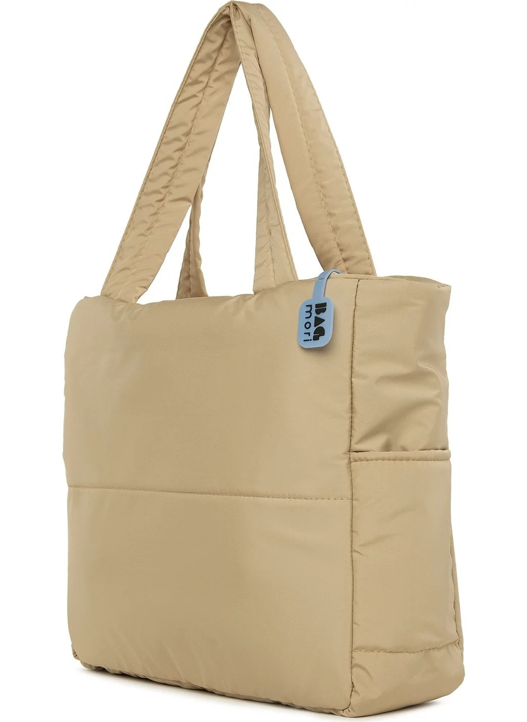 Bagmori Cream Matte Fabric Inflatable Bag