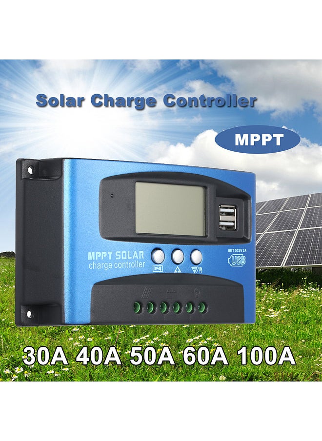 Generic - 50A MPPT Solar Charge Controller Dual USB LCD Display Auto Solar Cell Panel Charger Regulator - Image 1