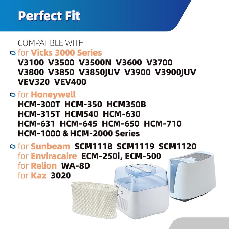 Ximoon WF2 Humidifier Filter Replacement for Vicks & Kaz Starry Night Cool Mist Humidifier V3500N V3700 V3100 V3900, Fit for Protec PWF2 VEV400 Humidifier Wicking Filters -2 Pack - Image 2
