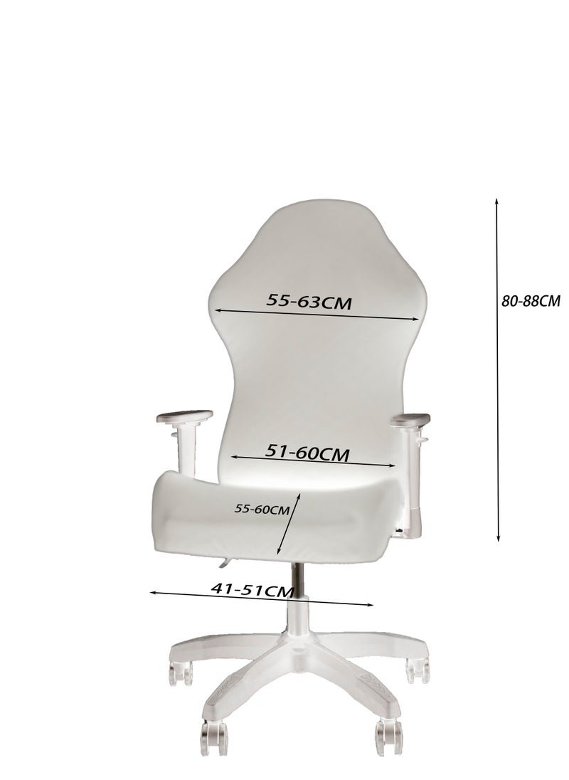 Generic Gaming Chair Covers Slipcovers with Armrest Covers,Stretch Game Computer Office Desk Chair Cover Protector,Soft Polyester Fabric,Rotating Armchair Covers,Without Chair,Black  - Image 3
