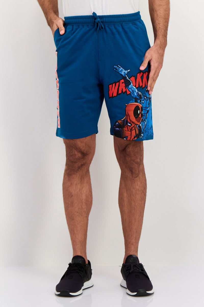 MARVEL شورتات أساسية للرجال من ديدبول، أزرق فواتح - Image 1
