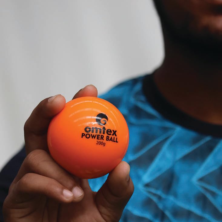 omtex Weighted Balls 200g for Power Hitting, Batting and Pitching Training Suitable for Teenager & Athlete, Build Strength and Muscle, Improve Technique and Form - Orange - Pack of 1 - Image 5