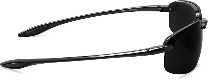 JULI Eyewear نظارات JULI الرياضية للرجال والنساء إطار TR90 بدون حواف للجري وصيد الأسماك والبيسبول والقيادة MJ8001 - Image 3