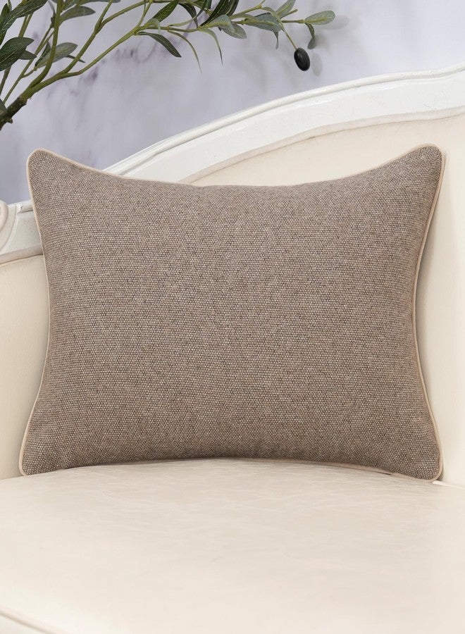 Yangest Neutral Floral Pillow Cover 12 x 20 Inches, Vintage Chenille Rectangle Throw Pillow Cover Soft Decorative Farmhouse Accent Couch Pillow Cover for Living Room Bedroom, Coffee Brown - Image 2