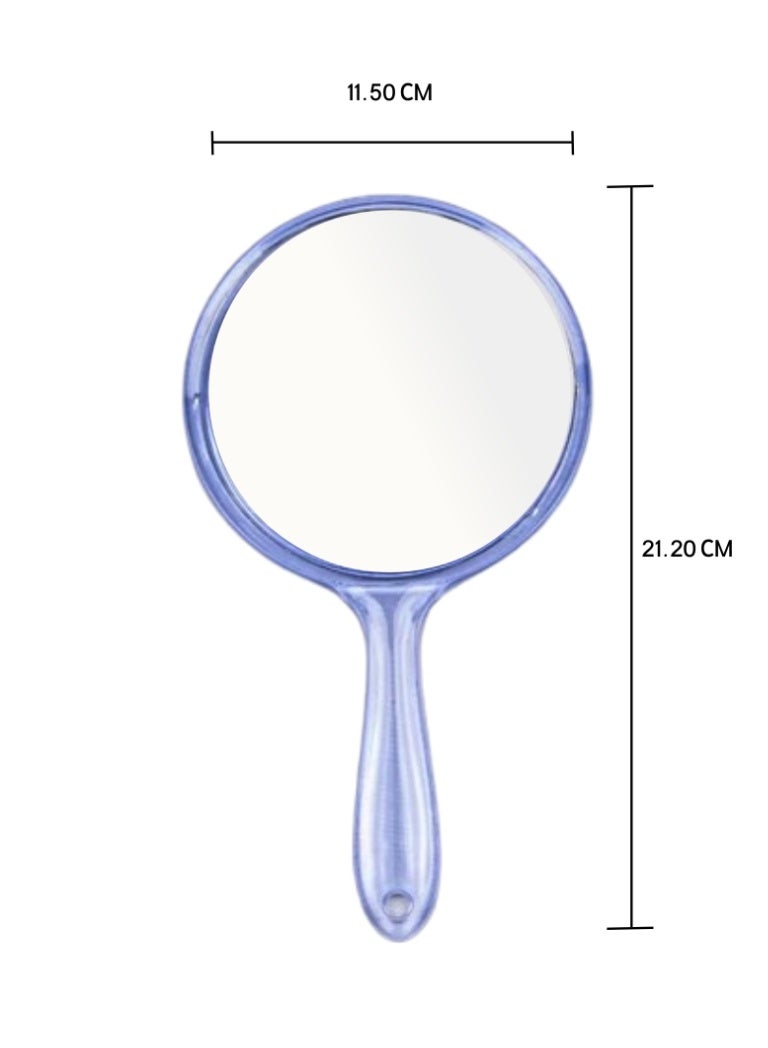 Double-sided circular handheld mirror with true vision and 2X magnification - Image 2