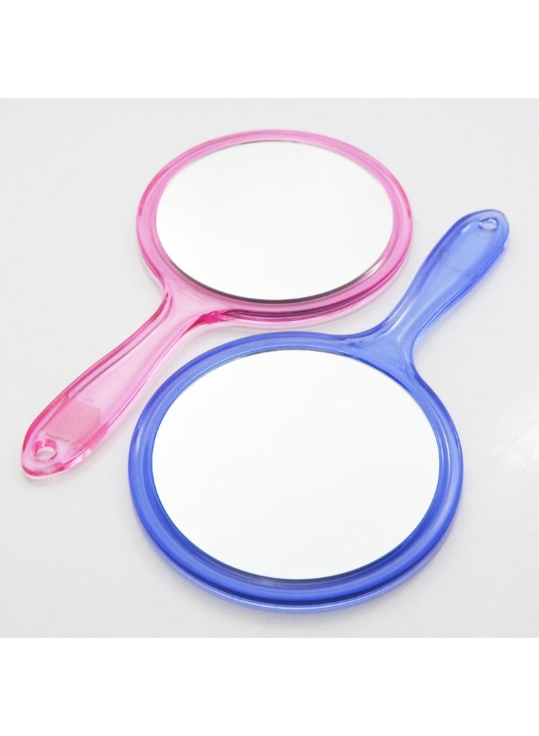 Double-sided circular handheld mirror with true vision and 2X magnification - Image 4