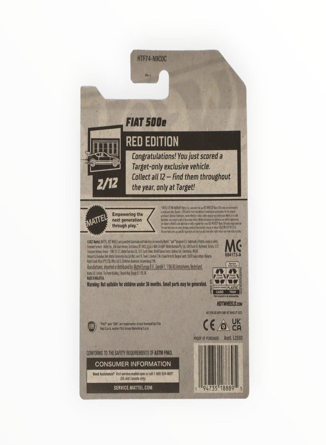 MATCHBOX Hot Wheels Fiat 500e, red Edition 2/12 [red] 22/250 - Image 2