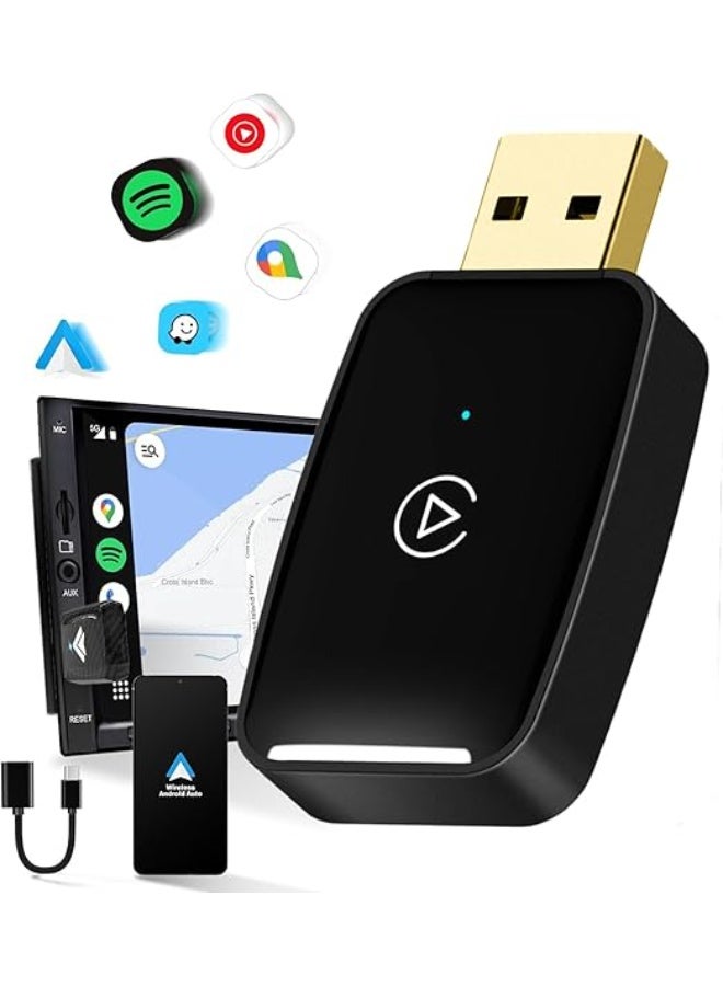 محول CarPlay لاسلكي – دونجل صغير لتحويل CarPlay سلكي إلى لاسلكي عبر USB، تحكم ثابت دون تأخير، حجم مدمج لـ iPhone (iOS 11+) وAndroid (10+)، متوافق مع سيارات OEM سلكية موديل 2017+ - Image 1