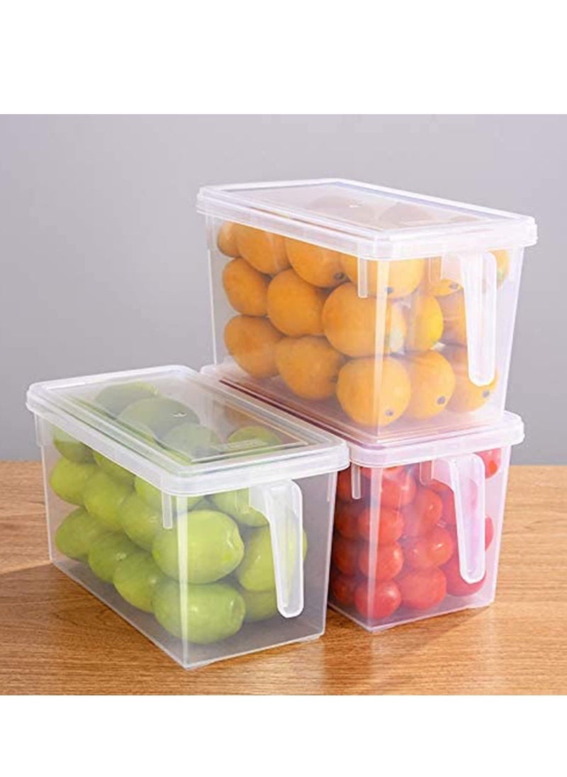 BestStore 3-Pack Cereal and Dry Food Storage Containers Kitchen Organizer Small Meal Prep for Sugar Flour Snack Baking Supplies BPA-Free Stackable Boxes with Locking Lids  - Image 1