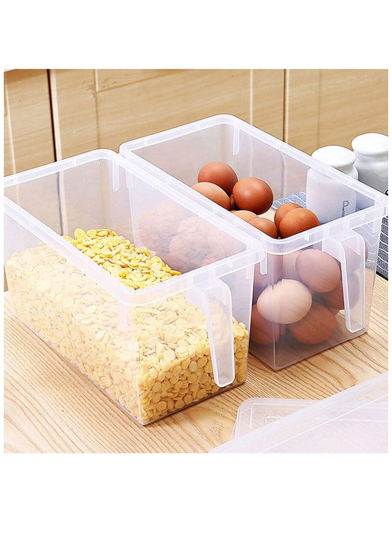 BestStore 3-Pack Cereal and Dry Food Storage Containers Kitchen Organizer Small Meal Prep for Sugar Flour Snack Baking Supplies BPA-Free Stackable Boxes with Locking Lids  - Image 2