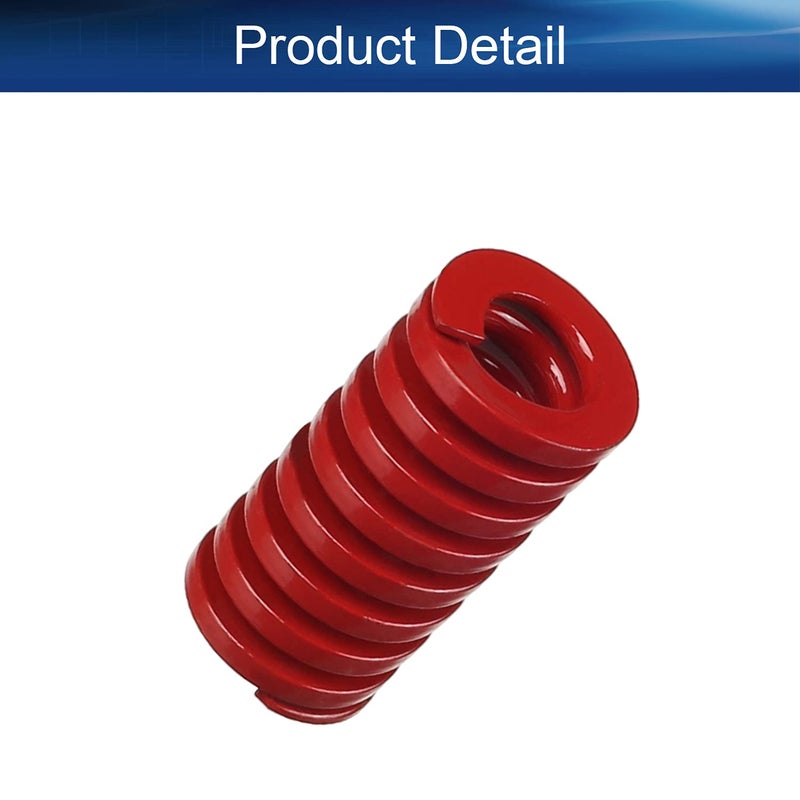 Metal Spring，Springs Compression Spring, 18mm OD 9mm ID 35mm Long Spiral Stamping Middle Load Compression Mould Die Spring, for Mechanical Equipment 3D Printer Accessories Red Tone 1pcs - Image 3