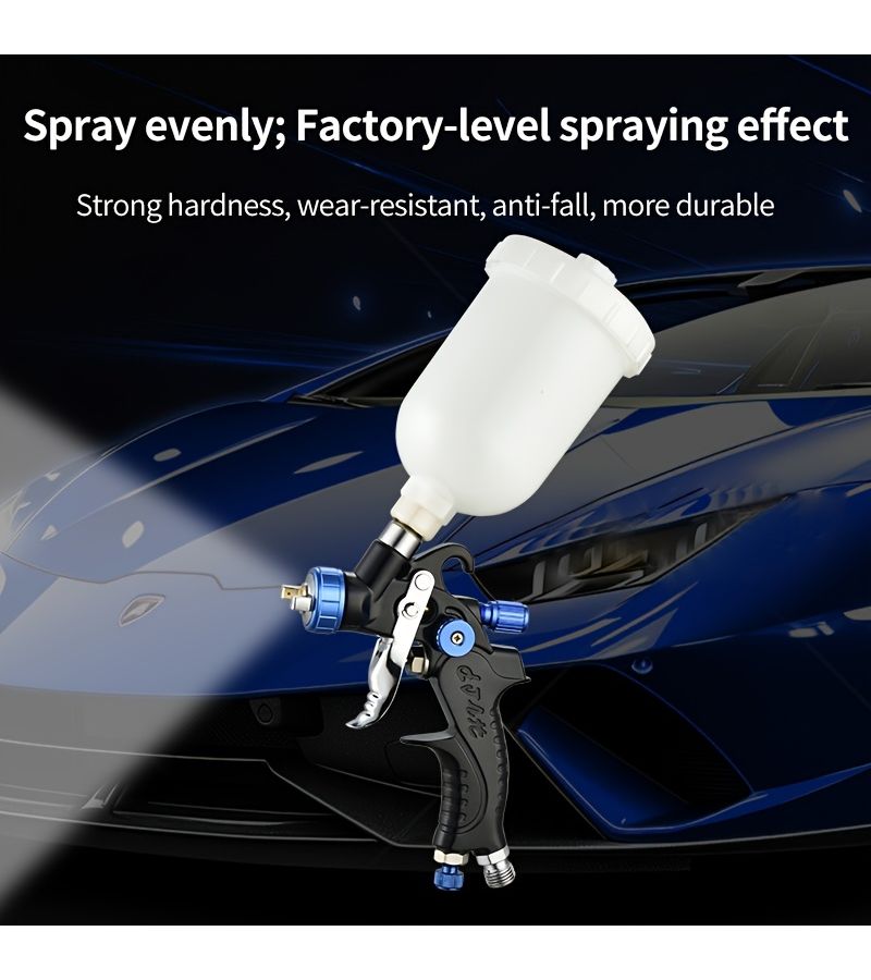 High Quality Automotive Furniture Spray Gun 0.8mm 1.0mm Nozzle Air Pressure Atomization Adjustment - Image 5