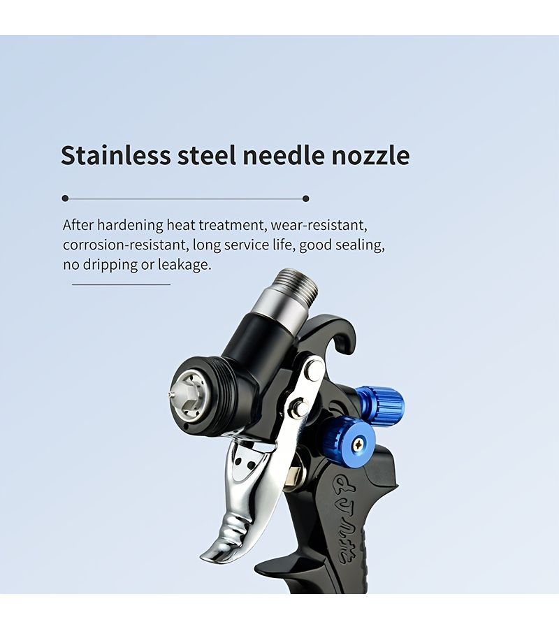 High Quality Automotive Furniture Spray Gun 0.8mm 1.0mm Nozzle Air Pressure Atomization Adjustment - Image 4
