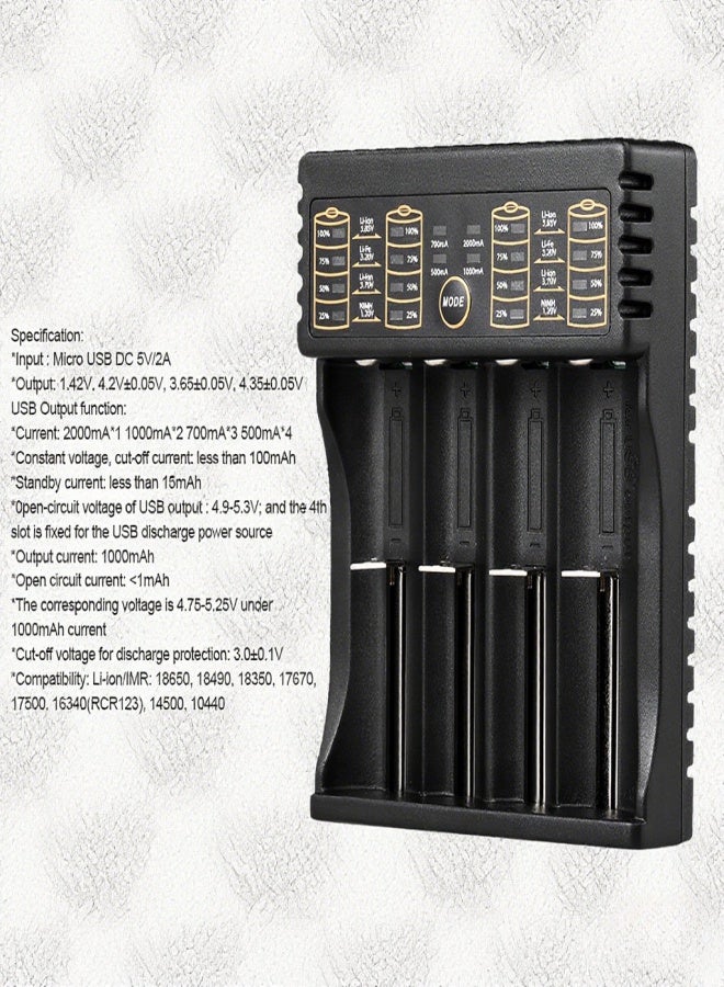 LiitoKala Lii-402 Smart Battery Charger 1.2V 3.7V 3.2V 3.85V AA/AAA for 18490 18350 17670 17500 16340 14500 10440 Batteries - Image 3