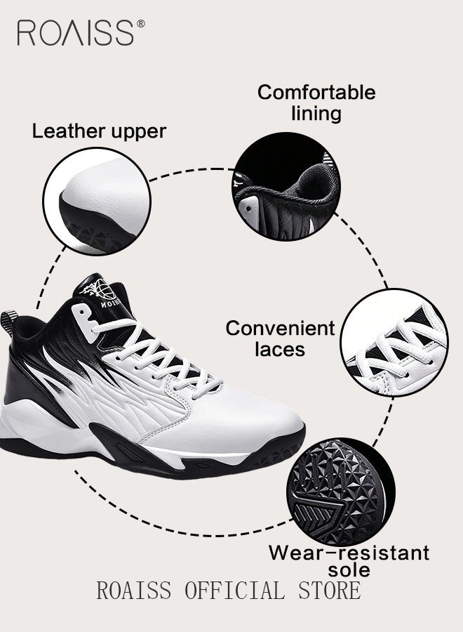 رويس أحذية كرة السلة للرجال برباط منخفض، أحذية رياضية ممتصة للصدمات ومريحة، أحذية جري بنعل ناعم مسامي غير قابلة للانزلاق، مقاومة للاهتراء، أحذية كاجوال بيضاء للمراهقين - Image 2