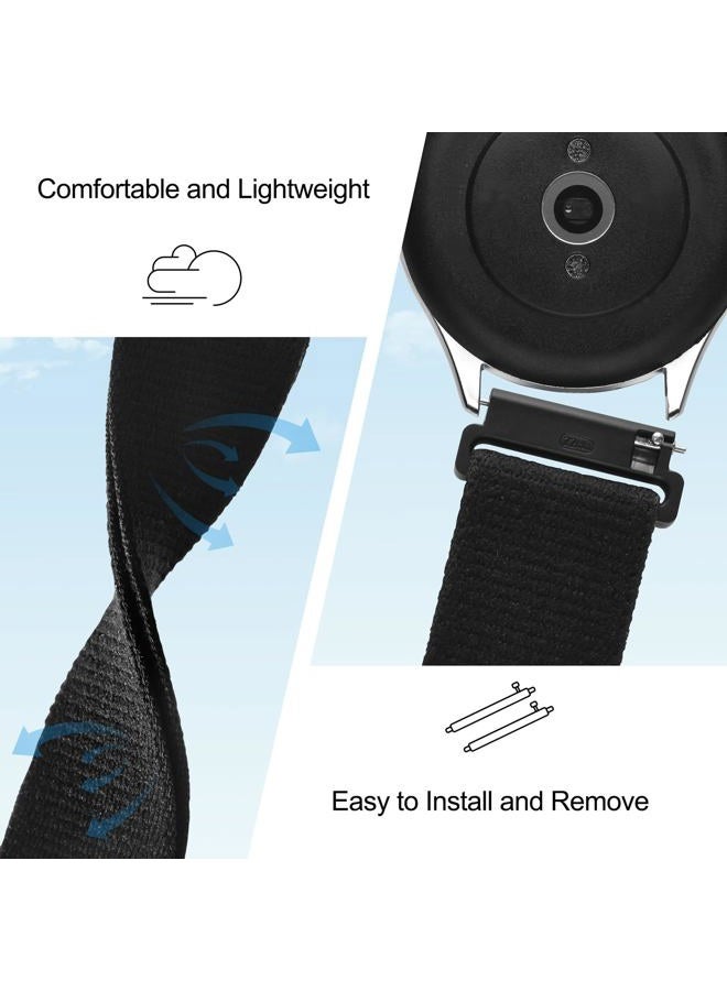 BISONSTRAP Watch Bands for Men and Women, Trail Loop Nylon Watch Straps, Quick Release Replacement Bands, 22mm, Black - Image 4