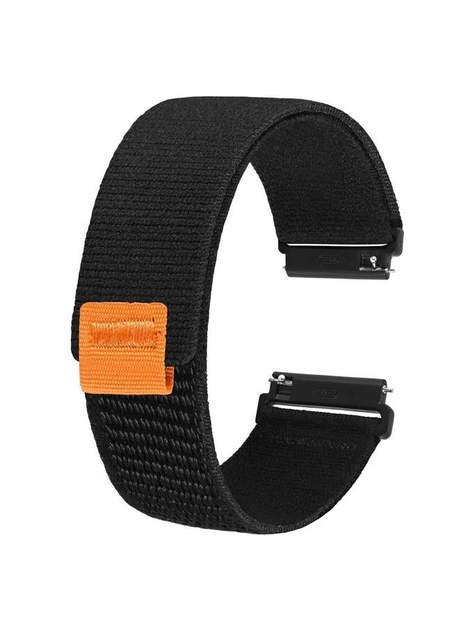BISONSTRAP Watch Bands for Men and Women, Trail Loop Nylon Watch Straps, Quick Release Replacement Bands, 22mm, Black - Image 1