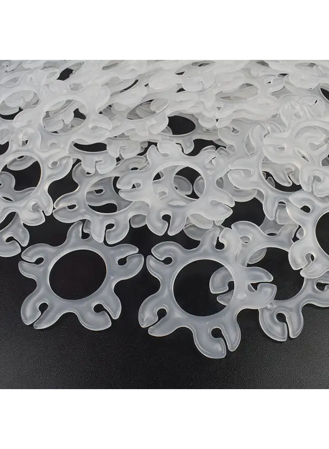 50Pcs White Floral Balloon Holders With Ring Clips For Weddings Arch Decor - Image 1