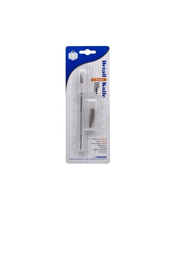 Keep Smiling KEEP SMILING Pen  Metal Handle With 5 Interchangeable Sharp Blades Scalpel Tool Craft Knife Cutter  - Image 1