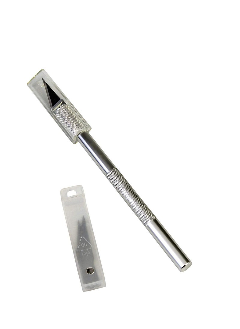 Keep Smiling KEEP SMILING Pen  Metal Handle With 5 Interchangeable Sharp Blades Scalpel Tool Craft Knife Cutter  - Image 2