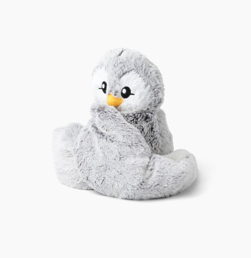 HUGIMALS هوجيمالز هوجاروندس باكس البطريق 2.5 رطل قابل للتسخين في الميكروويف والتجميد وزنه ثقيل وغطاء للرقبة والكتفين | أحضان مريحة ومهدئة للعناية الذاتية والاسترخاء | بدون رائحة للأعمار من 2 وما فوق - Image 1