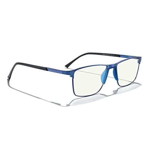 MERRY'S Fashion Blue Light Blocking Glasses - Reading Glasses Metal Frame Spring Hinge Readers for Men Eyeglasses (Blue-52MM, 2.00) - Image 5