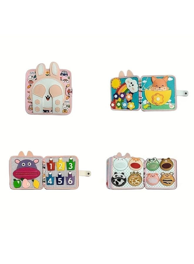 كتاب الأرنب الوردي المشغول من اللباد، لعبة تعليمية تفاعلية ثلاثية الأبعاد منبثقة للأطفال - Image 4