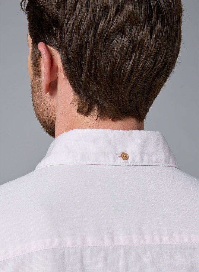 Mannerism The Blushing Tone Pink Linen Shirt with Gentle Warmth - Image 4