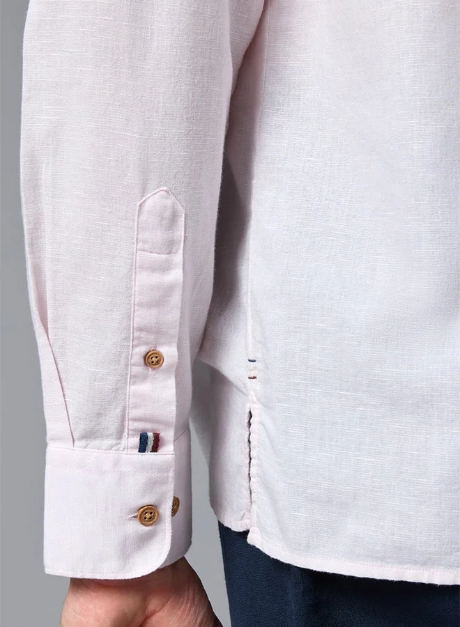MANNERISM  The Blushing Tone Pink Linen Shirt with Gentle Warmth for Men | Best Price UAE