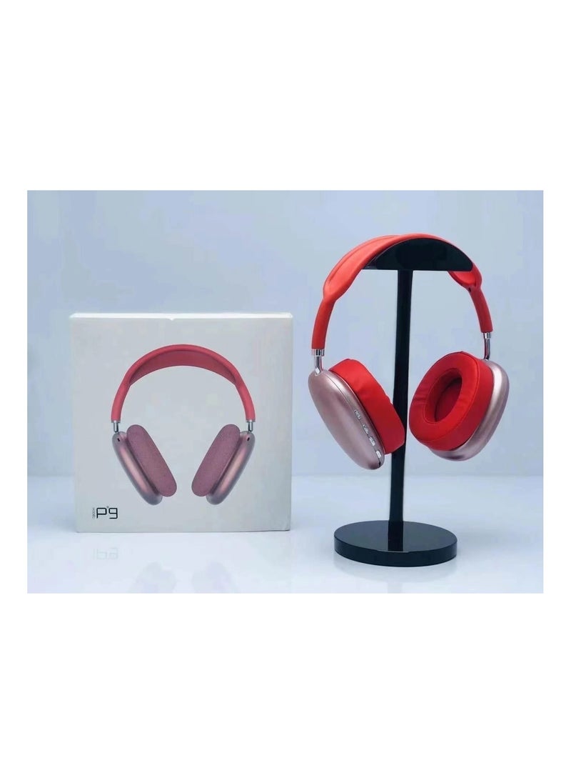 Generic - P9 Bluetooth Wireless Headset Over-Ear Headphone With Mic red - Image 1