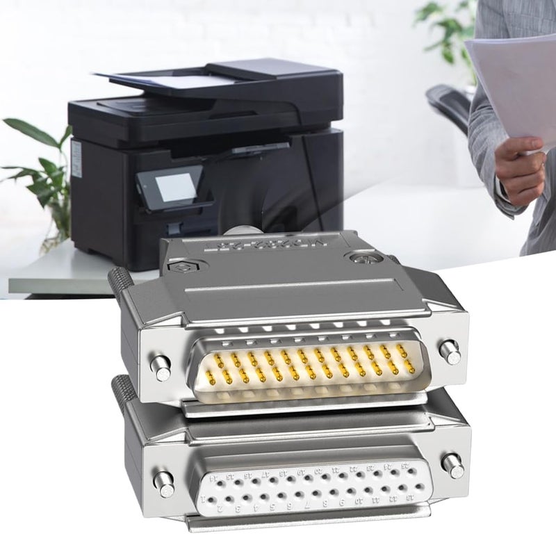 DB25 ذكر أنثى كابل تمديد RS232 26AWG مزدوج التدريع أسود - Image 3