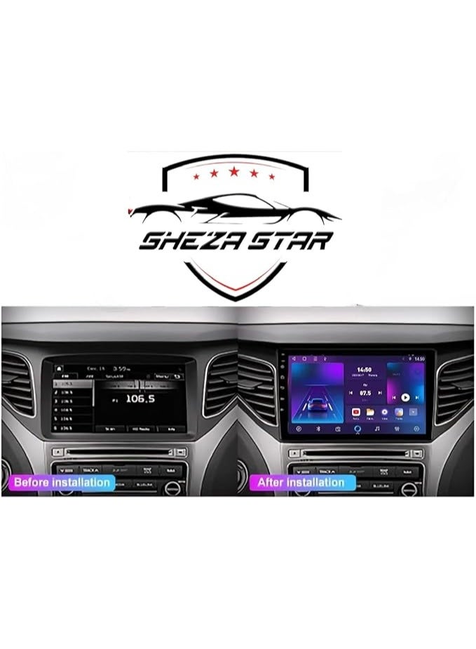 SHEZA STAR Android Car Stereo for Hyundai Azera 2014-2018 4GB RAM 64GB ROM Support Carplay, M-Link Wi-Fi BT, Radio GPS, 9 Inch IPS Touch Screen with AHD Camera Included - Image 2