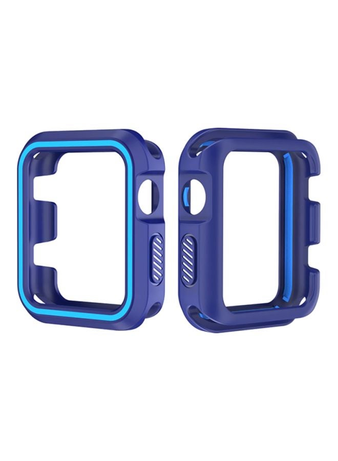 Voberry Rugged Armor Bumper Protective Case Cover For Apple Watch Series 1/2/3 42mm Blue - Image 2