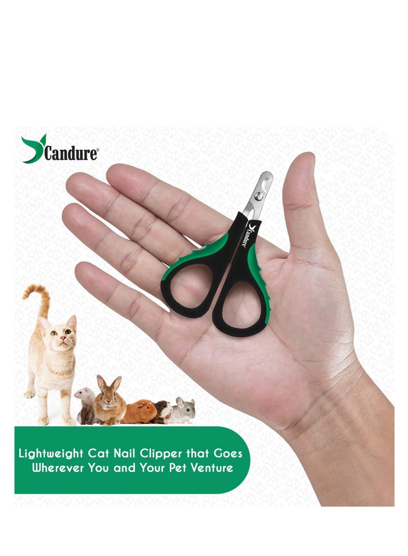 Candure Candure Cat Nail Clippers for Indoor Cats, Rabbits, Hamsters, Birds with Precise Angled Edges to Ensure Easy & Safe Trimming Stainless Steel Cat Nail Trimmer for At-Home Cat Grooming  - Image 2