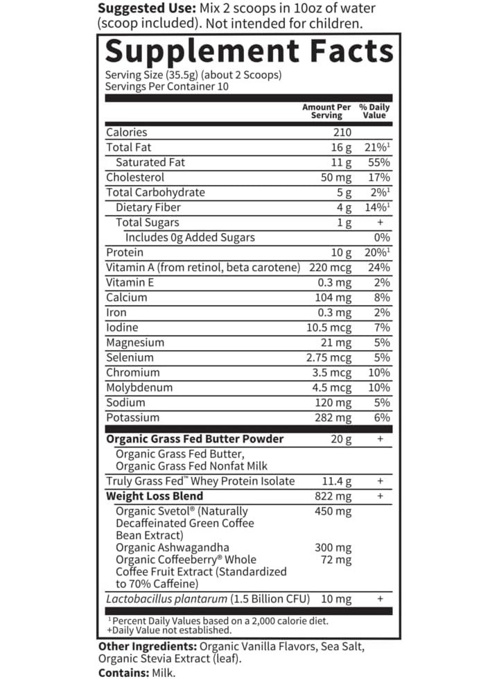 Garden of Life Dr. Formulated Keto Fit Weight Loss Shake - Vanilla Powder, 10 Servings, Truly Grass Fed Butter & Whey Protein, Studied Ingredients & Probiotics, Non-GMO, Gluten Free, Ketogenic, Paleo - Image 2
