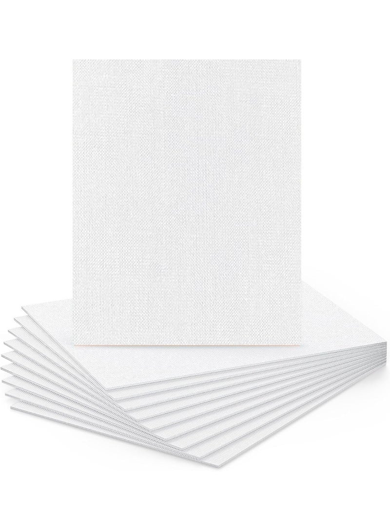 10 Pcs Canvas for Painting 10x20 cm White Painting Canvas Cotton Acid-Free Blank Canvas Panels for Acrylic Paint, Oil Paint & Wet Water Art Media, Hobby Painters, Beginners - Image 1