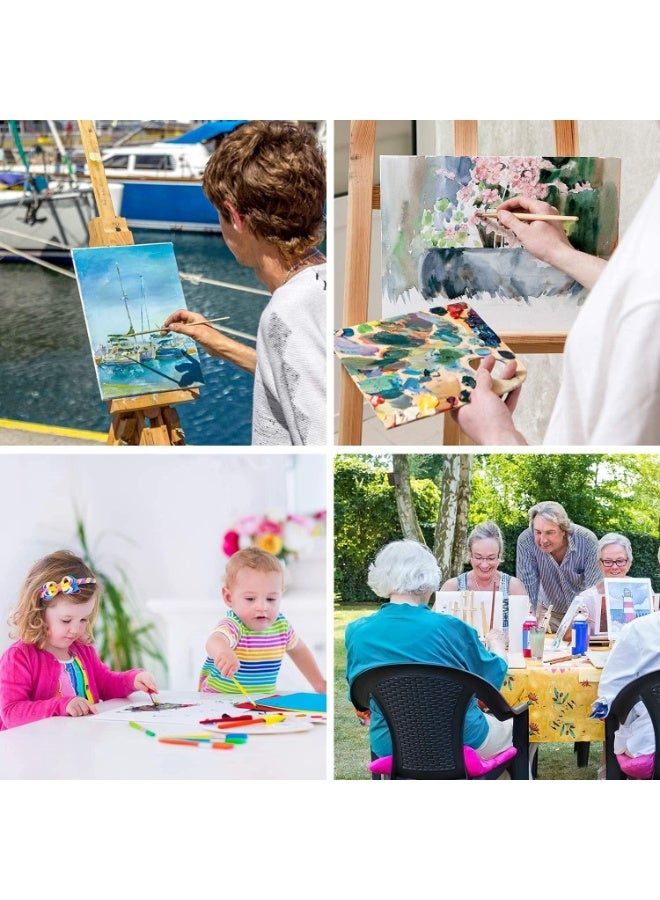 10 Pcs Canvas for Painting 10x20 cm White Painting Canvas Cotton Acid-Free Blank Canvas Panels for Acrylic Paint, Oil Paint & Wet Water Art Media, Hobby Painters, Beginners - Image 5