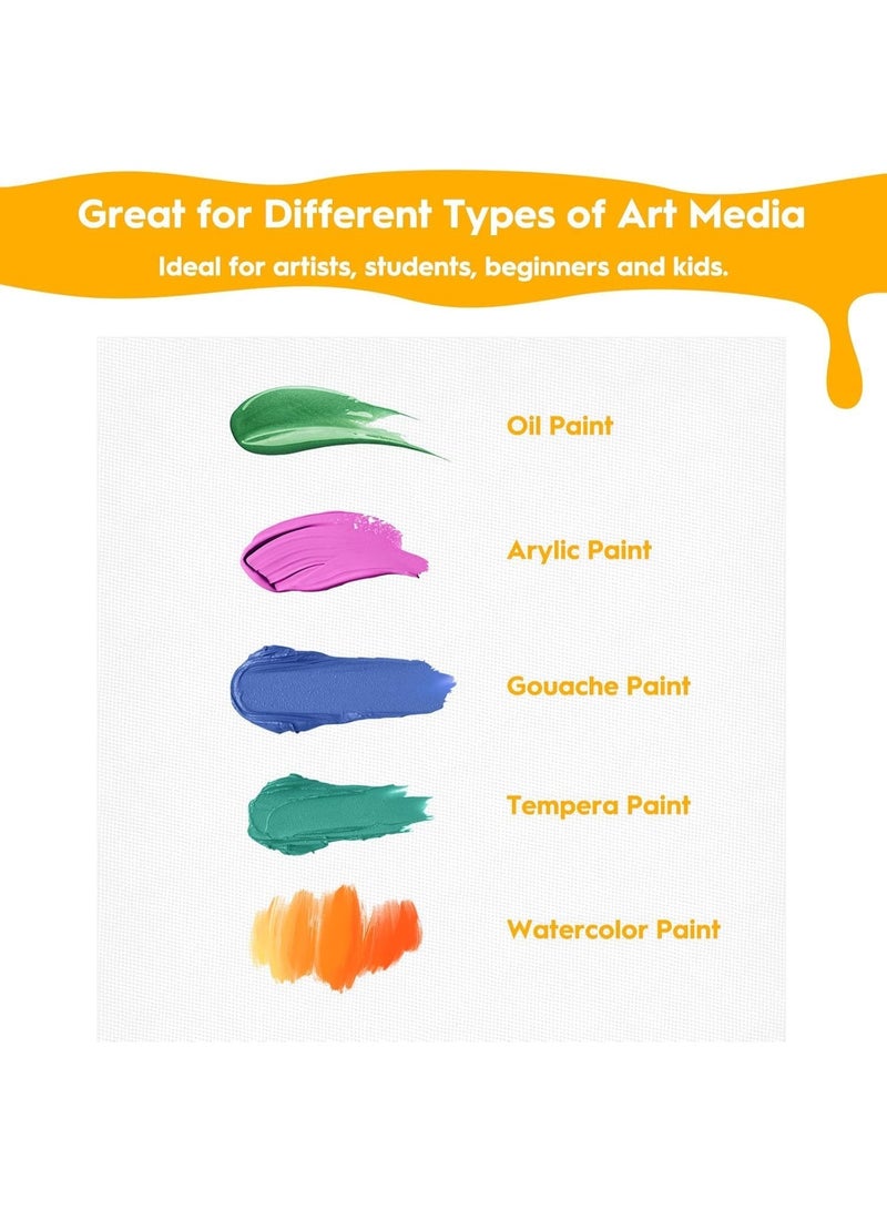 10 Pcs Canvas for Painting 10x20 cm White Painting Canvas Cotton Acid-Free Blank Canvas Panels for Acrylic Paint, Oil Paint & Wet Water Art Media, Hobby Painters, Beginners - Image 3