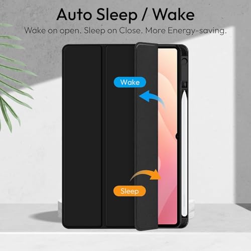 ProElite Cover for Samsung Galaxy Tab S11 Ultra 14.6 inch, Smart Flip Case Cover for Samsung Galaxy Tab S11 Ultra 14.6 inch with Pen Holder, Black [Transparent Back] - Image 5