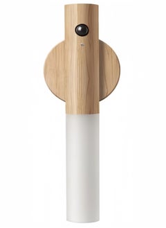 KEVIN Motion Sensor Night Lights Magnet Body Sensor Hallway, Rechargeable Led Light Portable Stairway, Wooden Wall Sconce Battery Powered Cabinet Lights  - Image 1