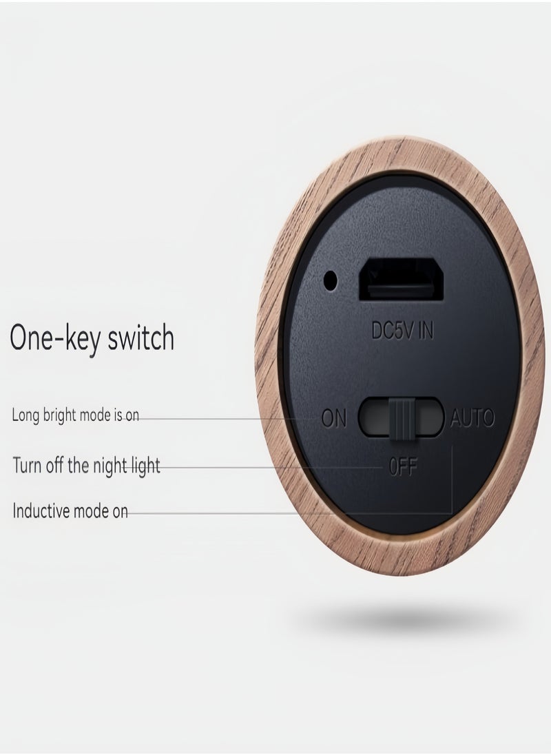 Motion Sensor Night Lights Magnet Body Sensor Hallway, Rechargeable Led Light Portable Stairway, Wooden Wall Sconce Battery Powered Cabinet Lights