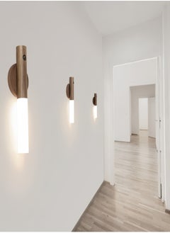 KEVIN Motion Sensor Night Lights Magnet Body Sensor Hallway, Rechargeable Led Light Portable Stairway, Wooden Wall Sconce Battery Powered Cabinet Lights  - Image 5