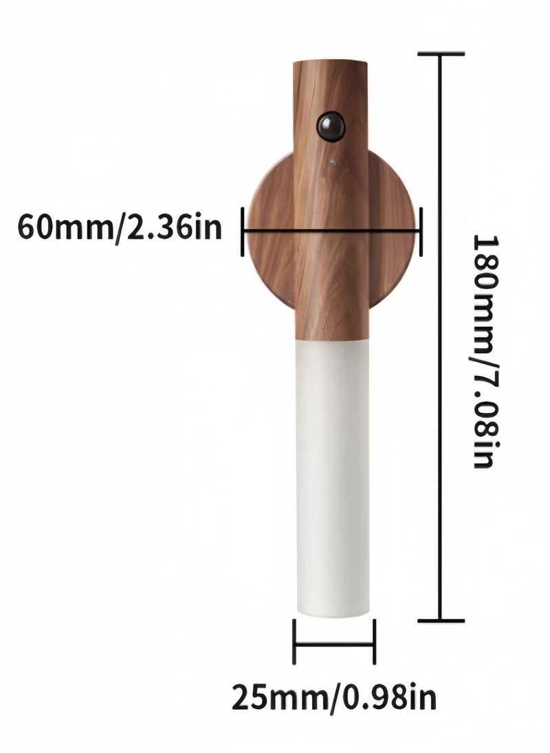 Motion Sensor Night Lights Magnet Body Sensor Hallway, Rechargeable Led Light Portable Stairway, Wooden Wall Sconce Battery Powered Cabinet Lights