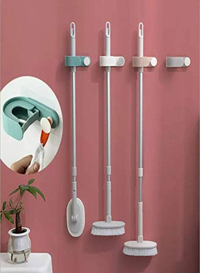 US1984 2-In-1 Wall Mounted Mop & Broom Hanger Holder Organizer, for Kitchen, Bathroom Garage and Garden - Image 4
