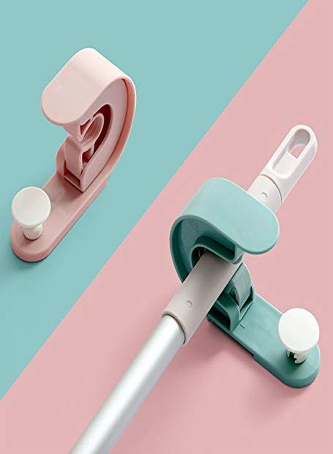 US1984 2-In-1 Wall Mounted Mop & Broom Hanger Holder Organizer, for Kitchen, Bathroom Garage and Garden - Image 5