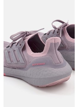 Adidas Women Ultra Boost 22 Lace Up Running Shoes, Purple  - Image 2