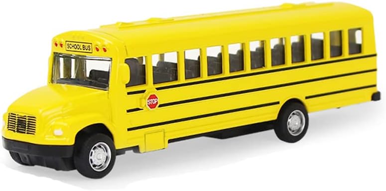 Coolplay Mini Toy Car Simulation Alloy Puck Back School Bus for Kids, Die Cast Vechile Model Educational Toys for Boy and Girl - Image 1