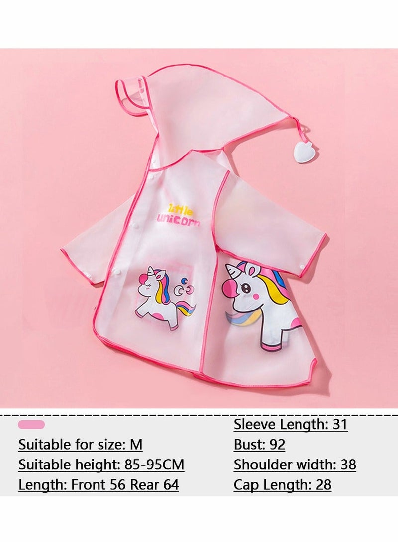 Y&D Kid Raincoat Poncho Clear EVA Kids Rain Coats Portable Hooded Jacket Coat Quicksand Hood Lightweight Outwear for Girls Toddlers Children - Image 3